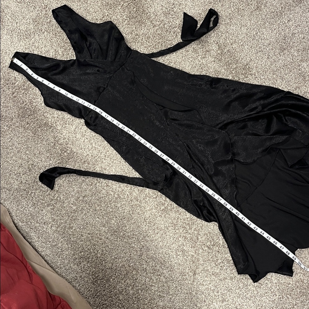 Flounce London Wrap Front Midaxi Dress in Black US Size 6 - Picture 12 of 12